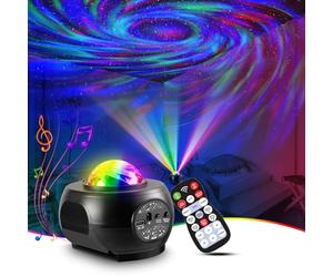 Star Projector & Disco Light - Galaxy RGB LED Night Lamp, Breathing Green Stars, Relaxing Ambience for Bedroom, Gift Ideals, Meditation Lamp, Party Decor