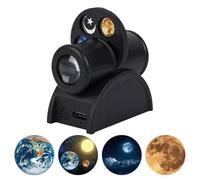 Star Projector for Bedroom, Star Projector Night Light with 15 Film Discs, Earth/Constellation/Planet Light Projector, USB Rechargeable