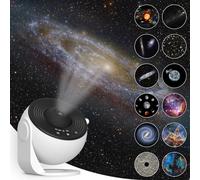 Star Projector Galaxy Light, 12 in 1 Planetarium Galaxy Projector, 360° Rotating Aurora Projector with Solar System for Bedroom Starry Sky Night Light Lamp for Kids Adult Home Decoration