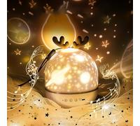 Star Projector Light Rotating Star Moon and Ocean Planet Romantic Night Light Projector Light Starry Night Lamp With 8 Songs Changing for Bedroom Xmas Gifts