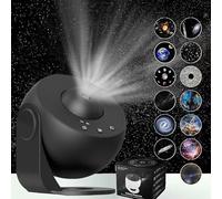 Star Projector Night Light - 360° Rotate Galaxy Projector with HD Images - 12-in-1 Skylight Night Light for Bedroom