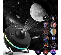 Star Projector,Planetarium Projector Galaxy Projector for Bedroom,360 Degree Rotation Galaxy Night Light with 4K Replaceable 13 Galaxy Discs Large Projection Area Sky Night Light for Kids Adults