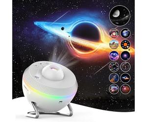 Star Projector,Rusoso Galaxy Projector,13 in 1 Planetarium Starry Sky Night Light,360 °Rotation,for Kids Christmas and Halloween,Timing,Mute Design,Projection Effect forBedroom,Party,Game Rooms