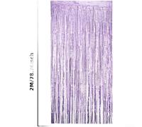 Star Rain Curtain for Wedding, Birthday & Christmas Party Decor - 5-Pointed PET Star Backdrop with Double-Sided Sticky Backing, Silver + Red/Blue + Gold Options(purple)