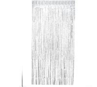 Star Rain Curtain for Wedding, Birthday & Christmas Party Decor - 5-Pointed PET Star Backdrop with Double-Sided Sticky Backing, Silver + Red/Blue + Gold Options(silver)