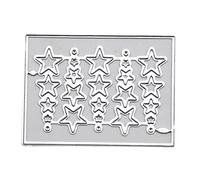 Star-Rectangle MetalCutting Dies Water Droplet Die Cuts Embossing Stencils Template Molds Scrapbooking Decorations Water Droplet Metal Die Cuts Star-Heart Love Cutting Dies for Cards Making