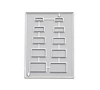 Star-Rectangle MetalCutting Dies Water Droplet Die Cuts Embossing Stencils Template Molds Scrapbooking Decorations Heart Love Cutting Dies Geometrical Shape Metal Die Cuts Stencils Template Molds