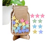 Star Reward Jar, Reward Jars And Tokens, Star Classroom Wooden Reward Jars With 25 Stars, Interactive Reward Jar For Boys & Girls, Portable Behavior Chart For Teachers & Students