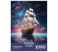 Star River Sailing Ship Jigsaw Puzzles for Adults Interesting Personal Puzzle Game 1000 Piece Impossible Puzzle for Adults Gifts 38x26cm/1000pcs