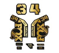 STAR SAM Stickers Compatible with Fox 34 Factory Step Cast 2022 Chrome Gold 1 cm