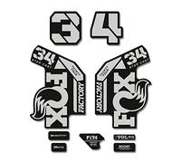STAR SAM Stickers Compatible with Fox 34 Factory Step Cast 2022 Metallic Silver 1 cm