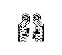 STAR SAM Stickers Compatible with Fox Factory 36 2015 27.5 Inch White 1 CMT