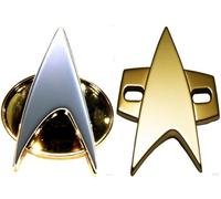 Star Scifi Trek The Next Generation Communicator And Voyager Ds9 Communicator Replica Uniform Pin Gold