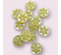 Star Sewing Buttons, 11mm 14mm 16mm, 11 Colours, Pack of 12, Classic British Style (03 Yellow, 16mm)