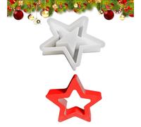 Star Shape Chocolate Mould, Quick Release Molds For Making - Soap Shapes For Christmas Holiday | For Candy, Christmas Tree, Baking, Decoration, Soap, Cake,