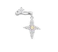 Star Shaped Ear Clip With Gold Zircon Without Piercing Korean Styles Fashion Accessories For Women Party Ear Jewelry
