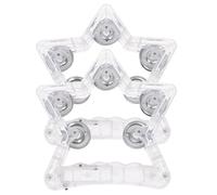 Star Shaped Flashing Tambourine 2pcs LED Handheld Percussion | Lightweight Plastic and Metal Build, for Ktv Parties, Creative Design for Teens and Boys and Girls