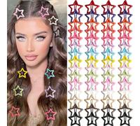 Star-Shaped Hair Clips Set,100 Pieces, Multi-Colour Collection