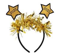 Star Shaped Hair Hoop, Fracture Resistance Wire Headband, Approx. 20x20cm - Durable and Elastic, Easy to Match Festival Accessory for All Head Types (Golden Star 2022)