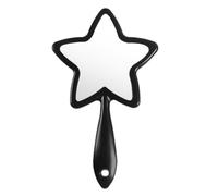 Star-Shaped Handheld Mirrors,Five-pointed Star Mirror,Plastic Makeup Handheld Cosmetic Mirror,Beauty Make-up Mirror(Black)