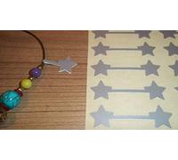 Star Shaped Jewellery Price Stickers, 250, Mat Silver Stars