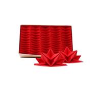 Star Shaped Napkins in Catering Trays (120, RED) 100% Convenient - Easily and Quickly Dress Your Tables with Pre-Folded Paper Serviettes Attractive, Elegant and Fun - for Every Special Occasion.