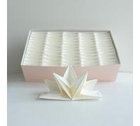 Star Shaped Napkins in Catering Trays (120, White) 100% Convenient - Easily and Quickly Dress Your Tables with Pre-Folded Paper Serviettes Attractive, Elegant and Fun - for Every Special Occasion.