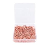 Star Shaped Paper Clips, Non Slip Stainless Steel Paperclips, 300PCS Decorative Clips for School, Rustproof Document Clips with Storage Box, Fun and Functional Craft Supplies (Pink Gold)