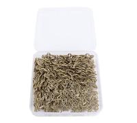 Star Shaped Paper Clips, Stainless Steel Non - Slip Bookmarker Clips Set with Transparent Storage Box, 200PCS Dark Golden Pentagram Clips for Office, School, Teachers and