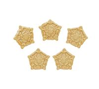 Star Shaped Pure Solid Brass Adornments Set of 5 Pieces Leather Fittings and Clothing Accessory Medieval Historical Reenactments