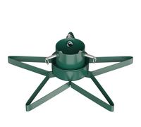 Star Shaped Real Christmas Tree Stand with 0.9L Water Reservoir for Live Fir and Pine Trees, Stable Metal Xmas Tree Holder Base Adjustable Trunk Support Fits Trees Up To 2.3M Tall Green