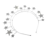 Star-shaped Rhinestone Headband for Bridal Hair and Formal Styles | Alloy Build, Glitter Finish, Secure Fit, White Hue, Photography and Holiday Looks