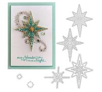 Star-Shaped Snowflakes Cutting 3D Carbon Steel Die DIY Craft Embossing Tools Album Scrapbooking & Card Making Gift Decor (Star-Shaped Snowflakes)