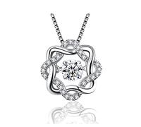 Star Shining Solid 925 Sterling Silver Pendant Necklace Cubic Zircon Romantic Wedding Gifts For Women Girls Fine Jewelry