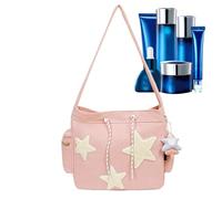 Star Shoulder Bag, Messenger Hobo Tote, 16.14 Inches Large Capacity Purse with Durable Material, Star Pattern Shoulder Bag with Multiple Compartments for Girls Travel School Party Shopping