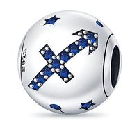 Star Sign Birthday Birth Month Date Horoscope Zodiac Constellation Charm Bead Pendant 925 Sterling Silver Compatible With Pandora Charm Moments Bracelet (Sagittarius)