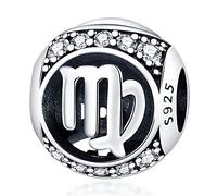 Star Sign Birthday Birth Month Date Horoscope Zodiac Constellation Charm Bead Pendant 925 Sterling Silver Compatible With Pandora Charm Moments Bracelet (Scorpio)