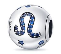 Star Sign Birthday Birth Month Date Horoscope Zodiac Constellation Charm Bead Pendant 925 Sterling Silver Compatible With Pandora Charm Moments Bracelet (Leo)