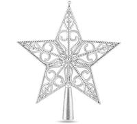 Star Silver Christmas Tree Topper, Tree Topper for Christmas Tree, Christmas Tree Topper, Christmas Tree (Star Ornament Silver)