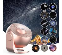 Star Sky Projector,FLEVO LED Galaxy Projector Lamp,Realistic Starry Sky Night Light with 4K Replaceable 13 HD Movie Discs,Solar System Constellation,for Kids Adults Ceiling Bedroom Living Room,Party