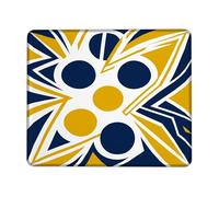 Star Small Mouse Pad, Modern Abstract Circle Line None Navy Square Rubber Washable Aesthetic Mousepads Accessories for Office Home Computer Laptop Square 8x10 Inch