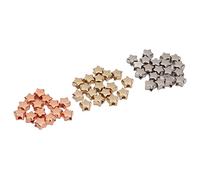 Star Spacer Beads, 50Pcs Star Shape Spacer Beads for DIY Bracelet Necklace Jewelry Crafts Making, 0.5 Diameter, 3 Colors, Plastic Large Hole Beads Jewelry Making Beads