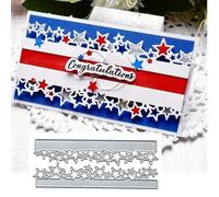 Star Spangled Banner Metal Die Cuts,Spring Flower Star Cutting Dies Cut Stencils for DIY Scrapbooking Album Decorative Embossing Paper Dies for Card Making