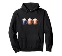 Star Spangled Beers July 4th Drink Party Fun July 4th Pullover Hoodie