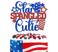 Star Spangled Cutie Cake Topper, 4th of July/Happy Birthday America, Party in the USA, Patriotic Independence Day/Memorial Day Party Decorations Supplies