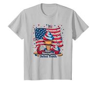 Star Spangled Sweet Tooth T-Shirt, Kids, Silver, 2 Years
