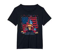 Star Spangled Sweet Tooth T-Shirt, Women's Plus, Black, 2X