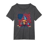 Star Spangled Sweet Tooth T-Shirt, Women's Plus, Dark Heather Grey, 2X