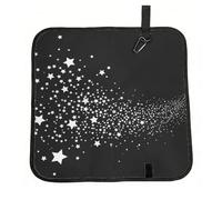 Star Star Pattern Shooting Star Black White,Folding Seat Mat, Oxford Cloth Sit Mat, Portable Seat Cushion for Outdoor Camping Traveling