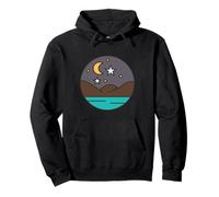 Star, Stars, Stargazing, Telescope. Star Watching Moon Skies Pullover Hoodie